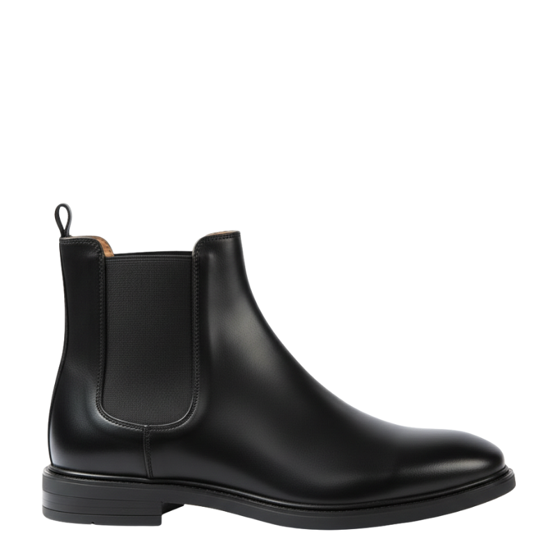 Men's Polished Leather Chelsea Boots