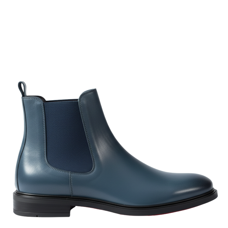 Men's Polished Leather Chelsea Boots