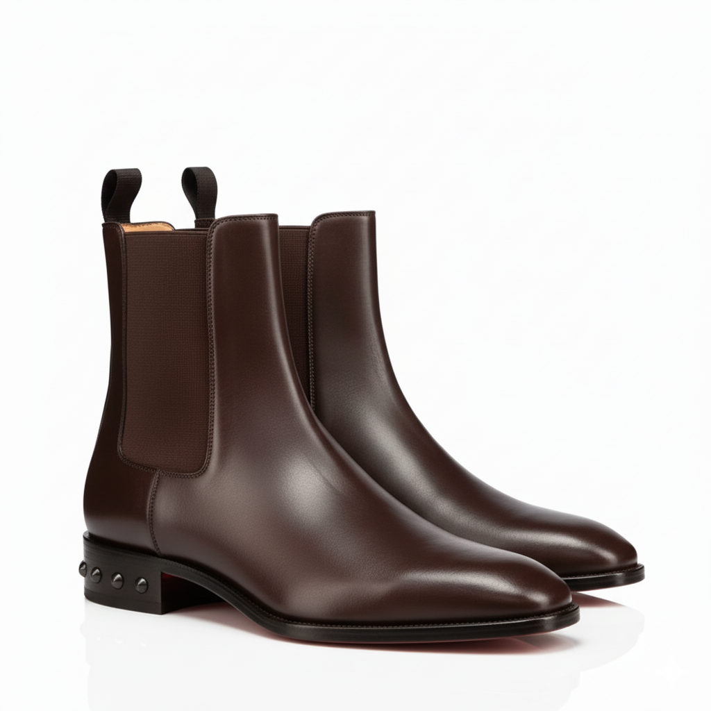 Coal Leather Chelsea Boots