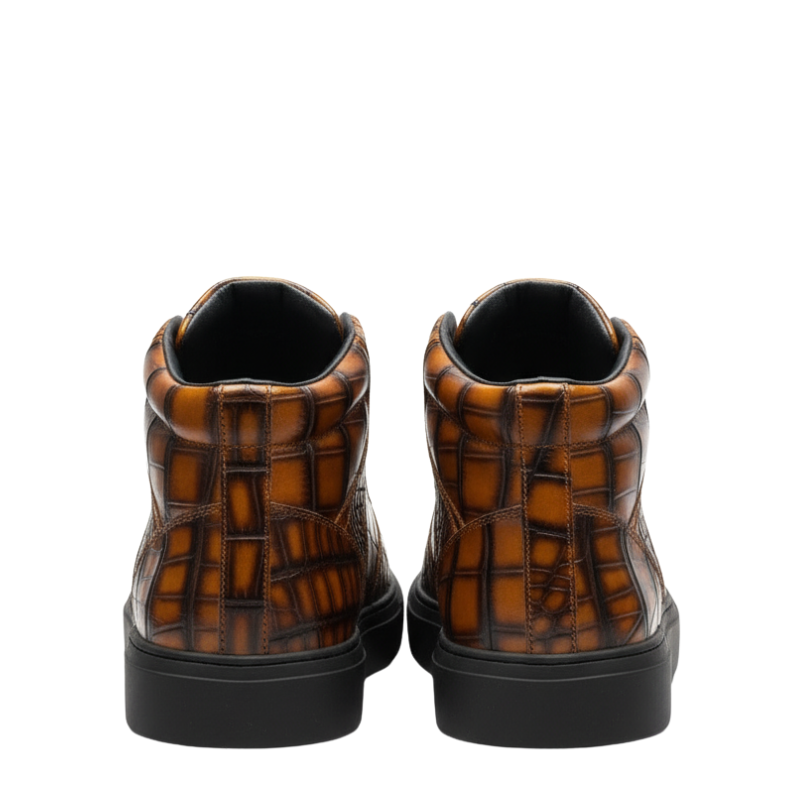 Inferno Stride Croc Texture High Top Sneakers