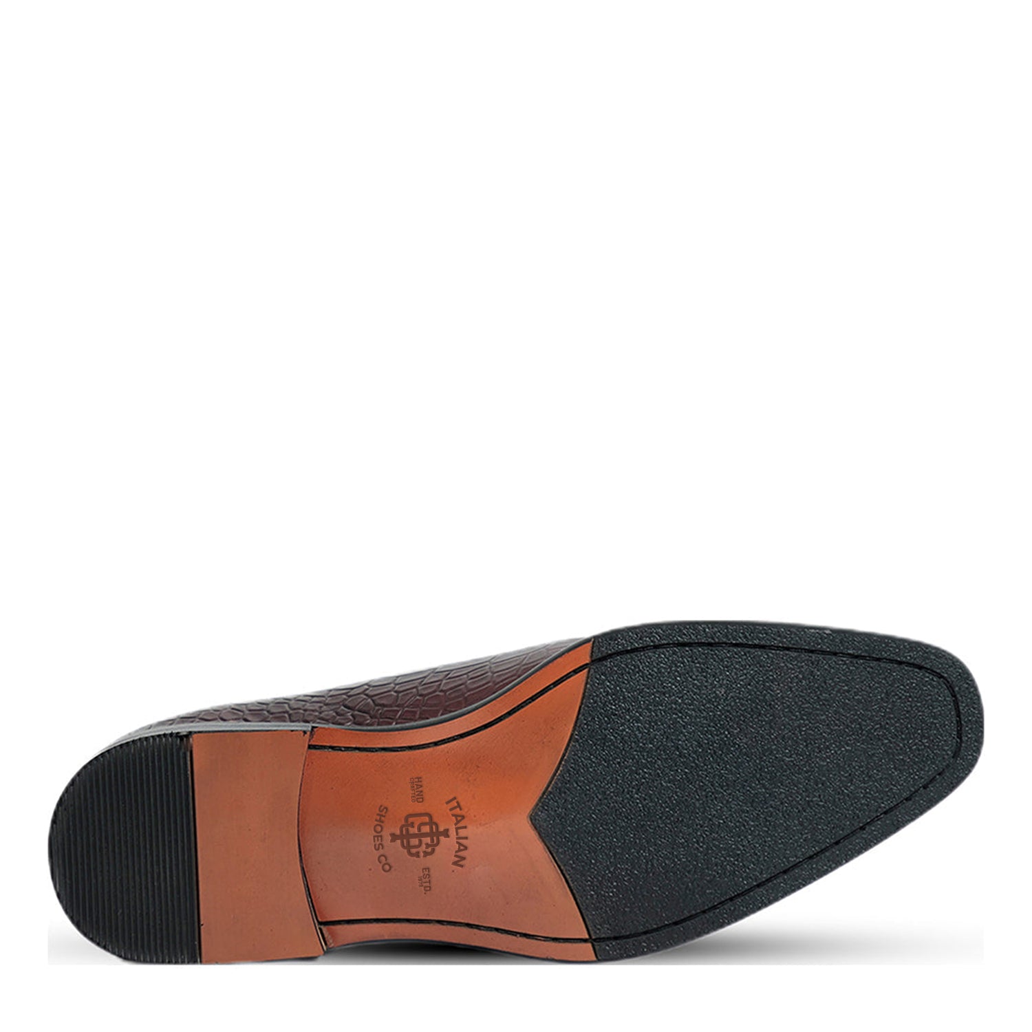 Croco Leather Solid Lace-Up Oxford Shoes