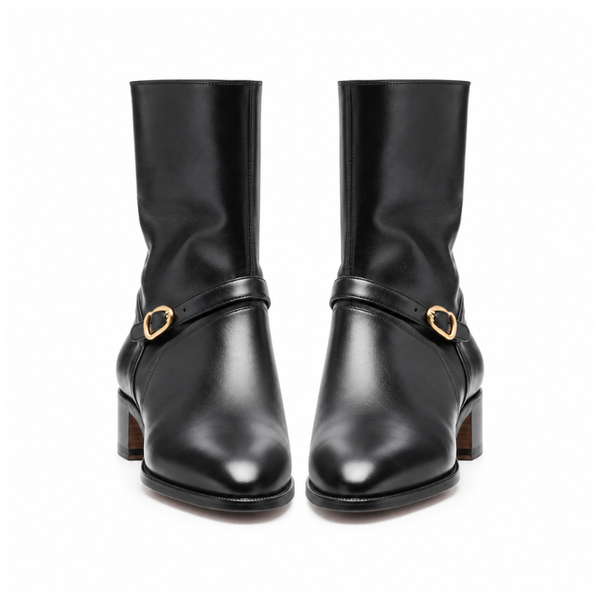 Buckle Embellished Ankle Boots