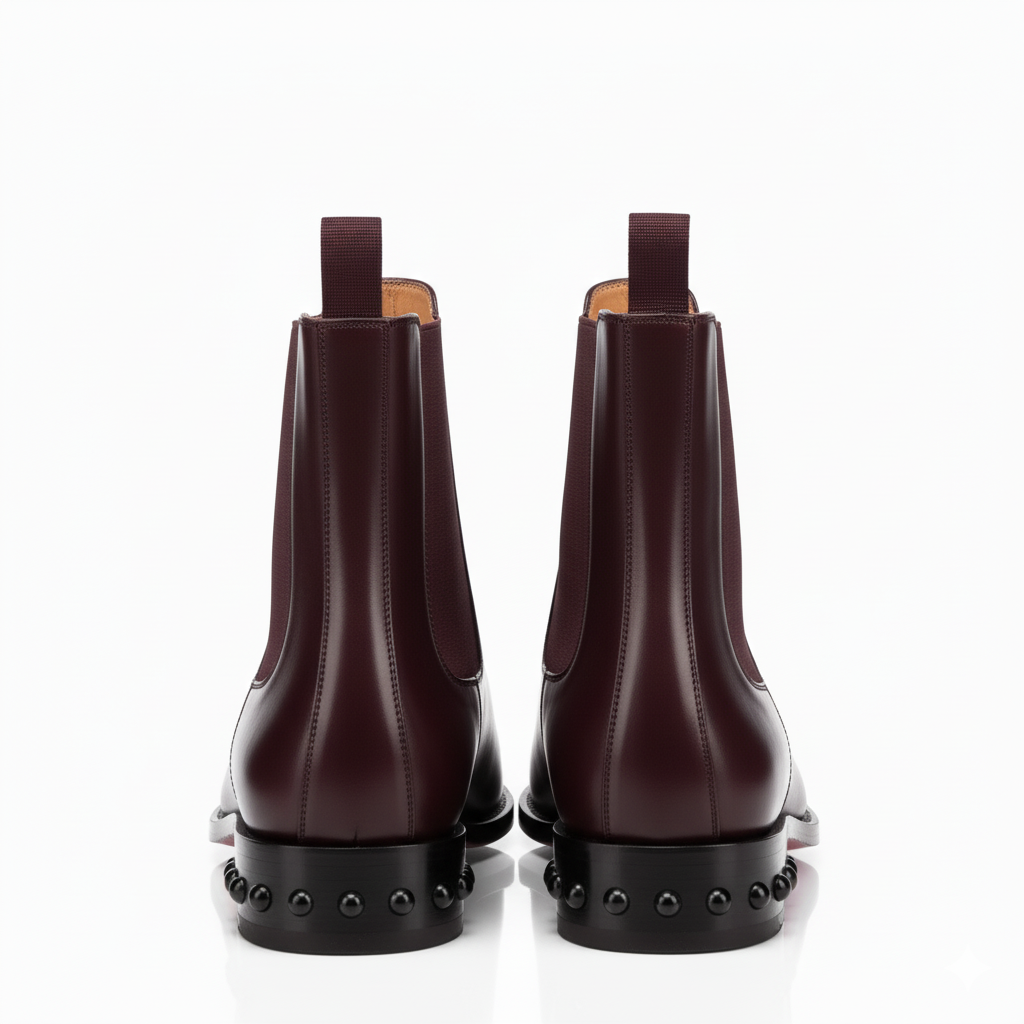 Coal Leather Chelsea Boots