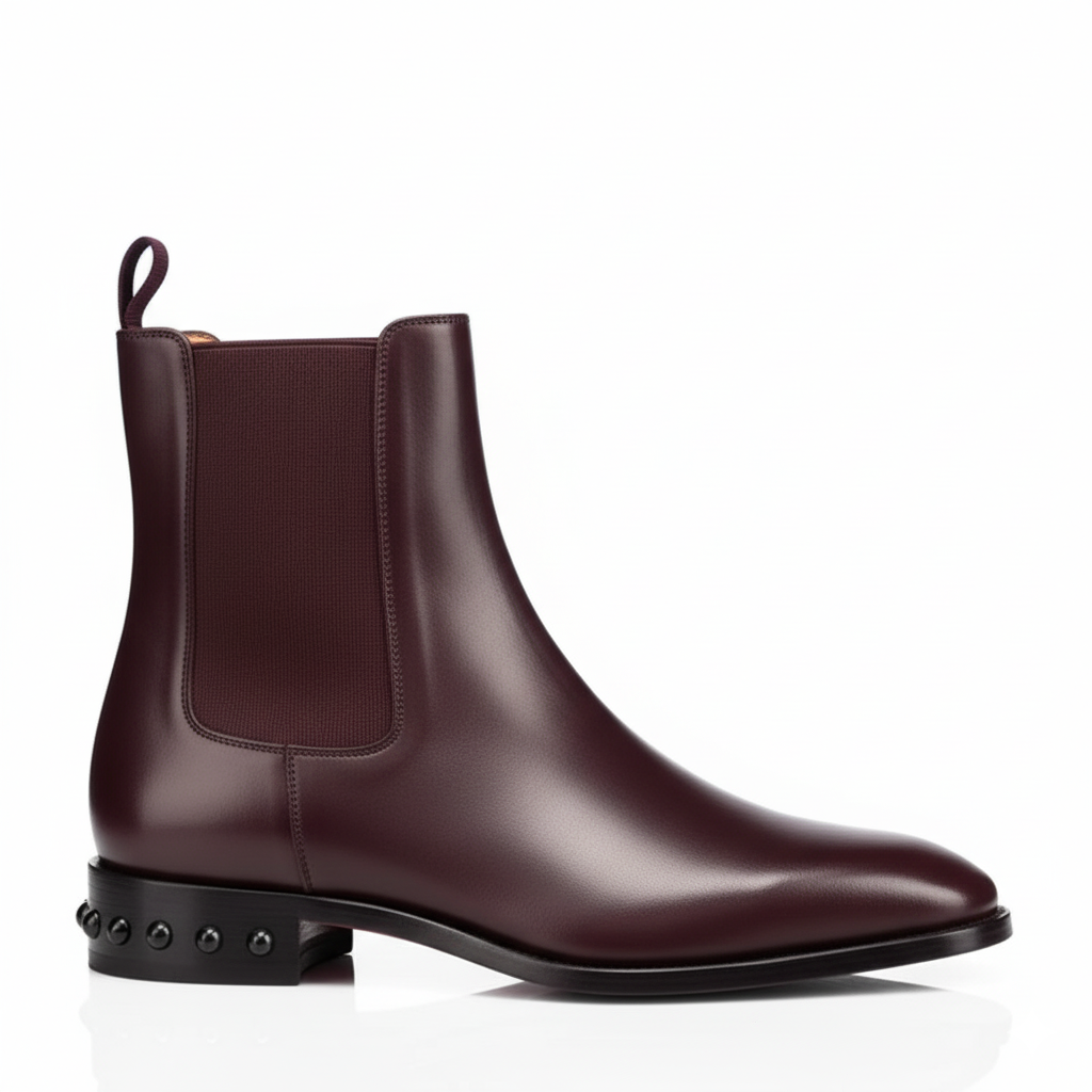 Coal Leather Chelsea Boots