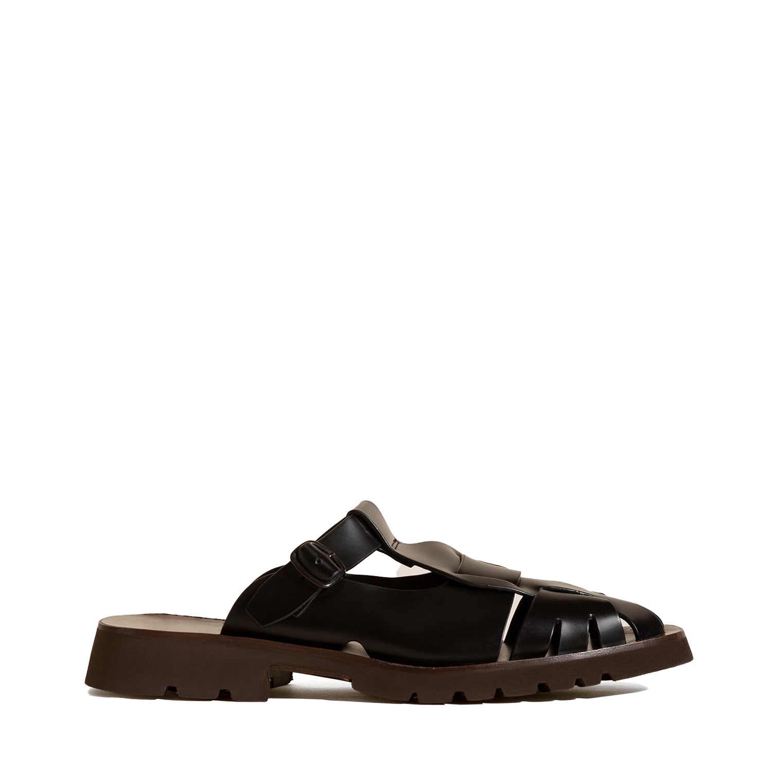 Men\'s Black Leather Fisherman Mule Sandals Mens Potter Fisherman Sandal Black | G.H. Bass main image 2
