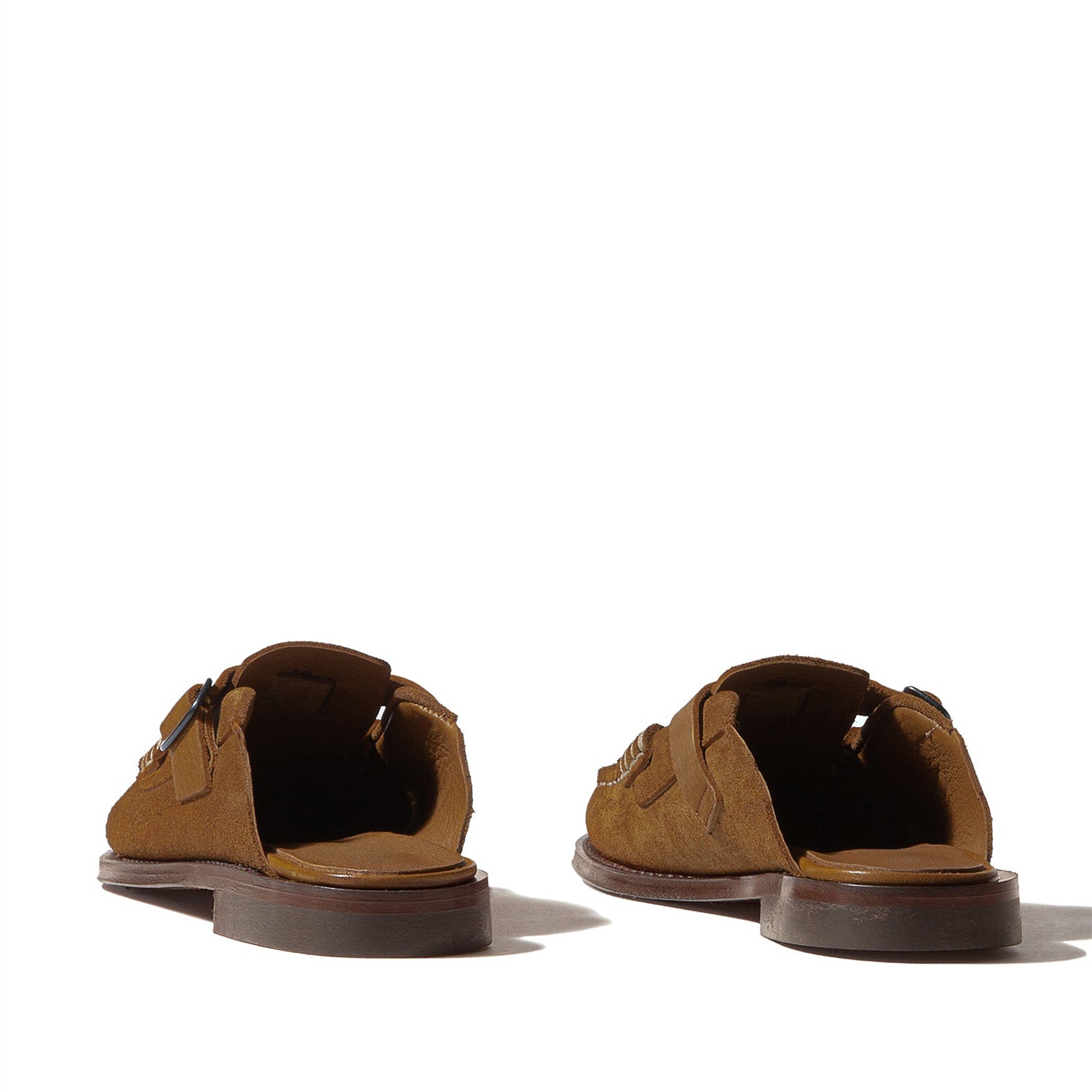 Men's Dark Buckle-strap Mule Loafer