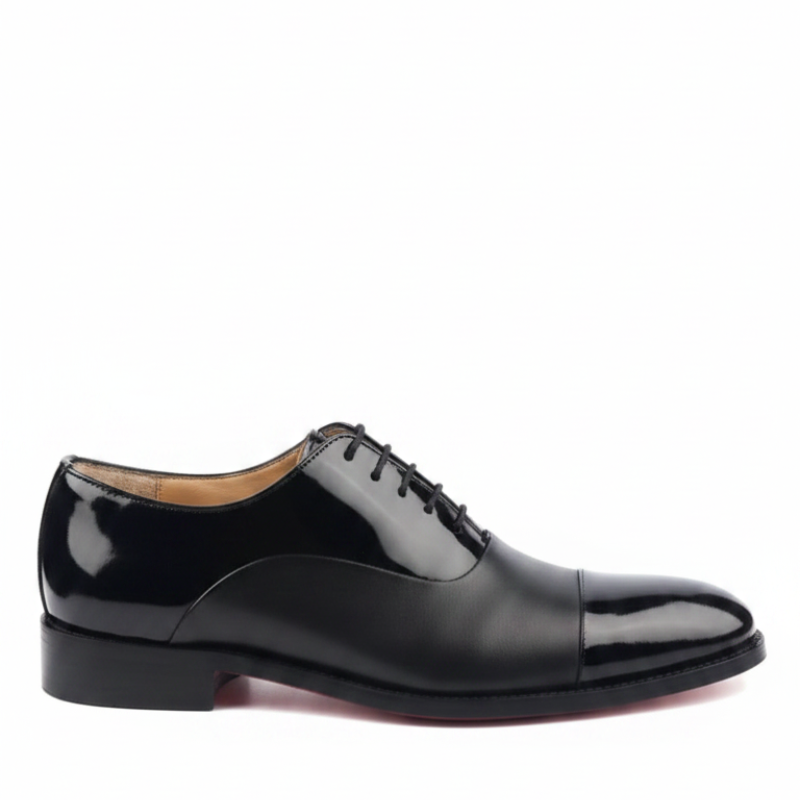 Captoe Formal Oxford Classic Shiny Leather Shoes