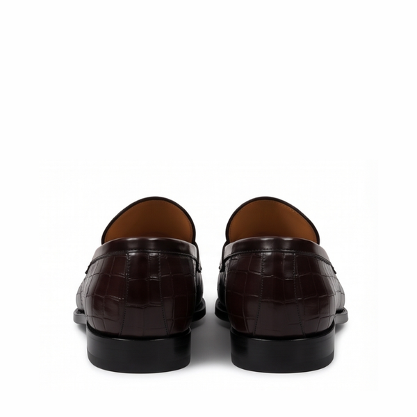 Castello Croco Leather Penny Loafers