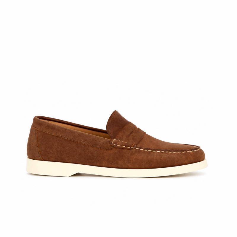 Casual moccasin in leather