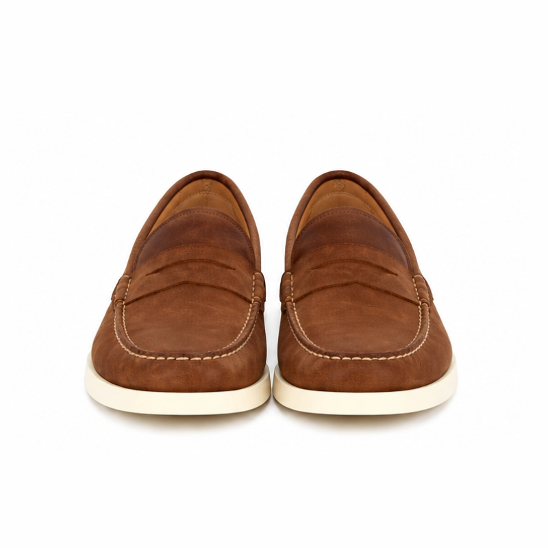 Casual moccasin in leather