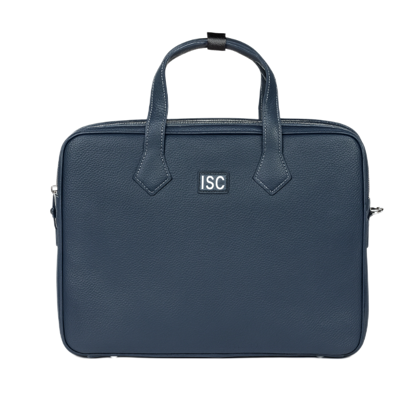 Italian Milano Textured Blue Briefcase Edition