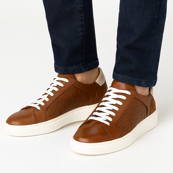 Casual Woven Leather Italian