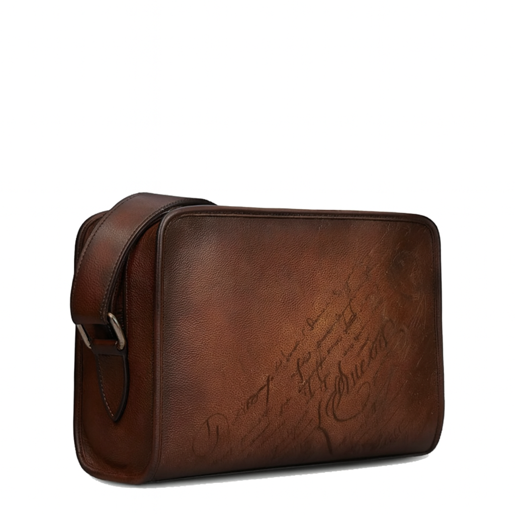 Scritto Leather Messenger Bag