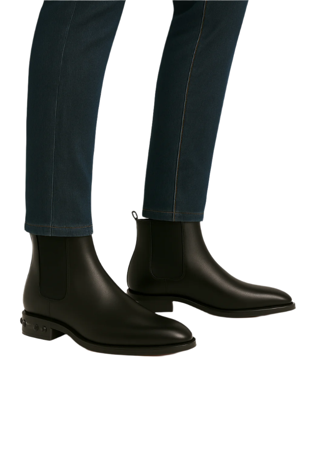 Coal Leather Chelsea Boots