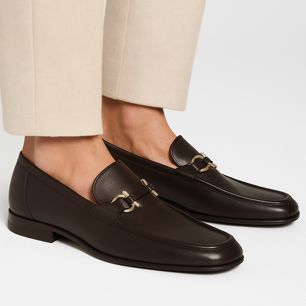 Classic Leather Horsebit Buckled Loafer for Men