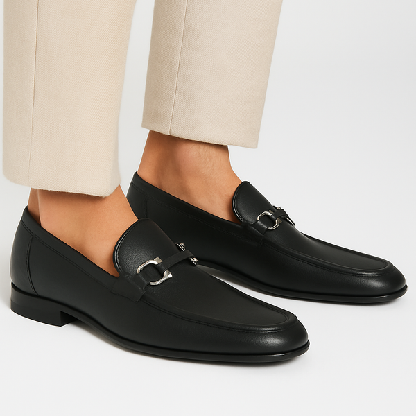 Classic Leather Horsebit Buckled Loafer for Men