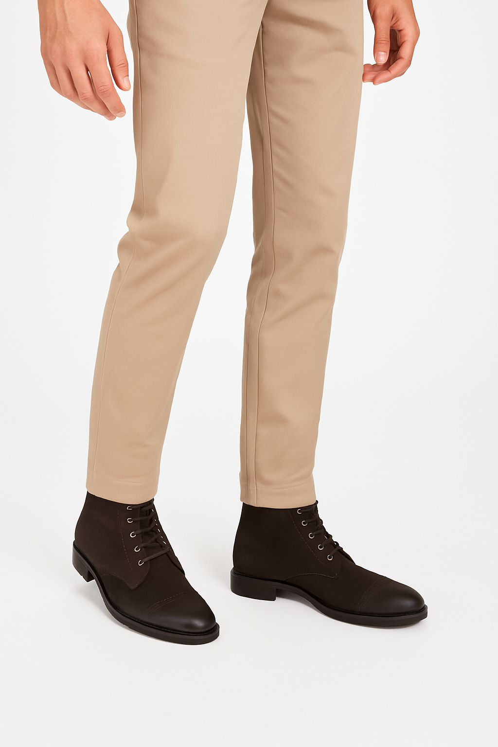 Derby High Ankle Suede Leather Boots