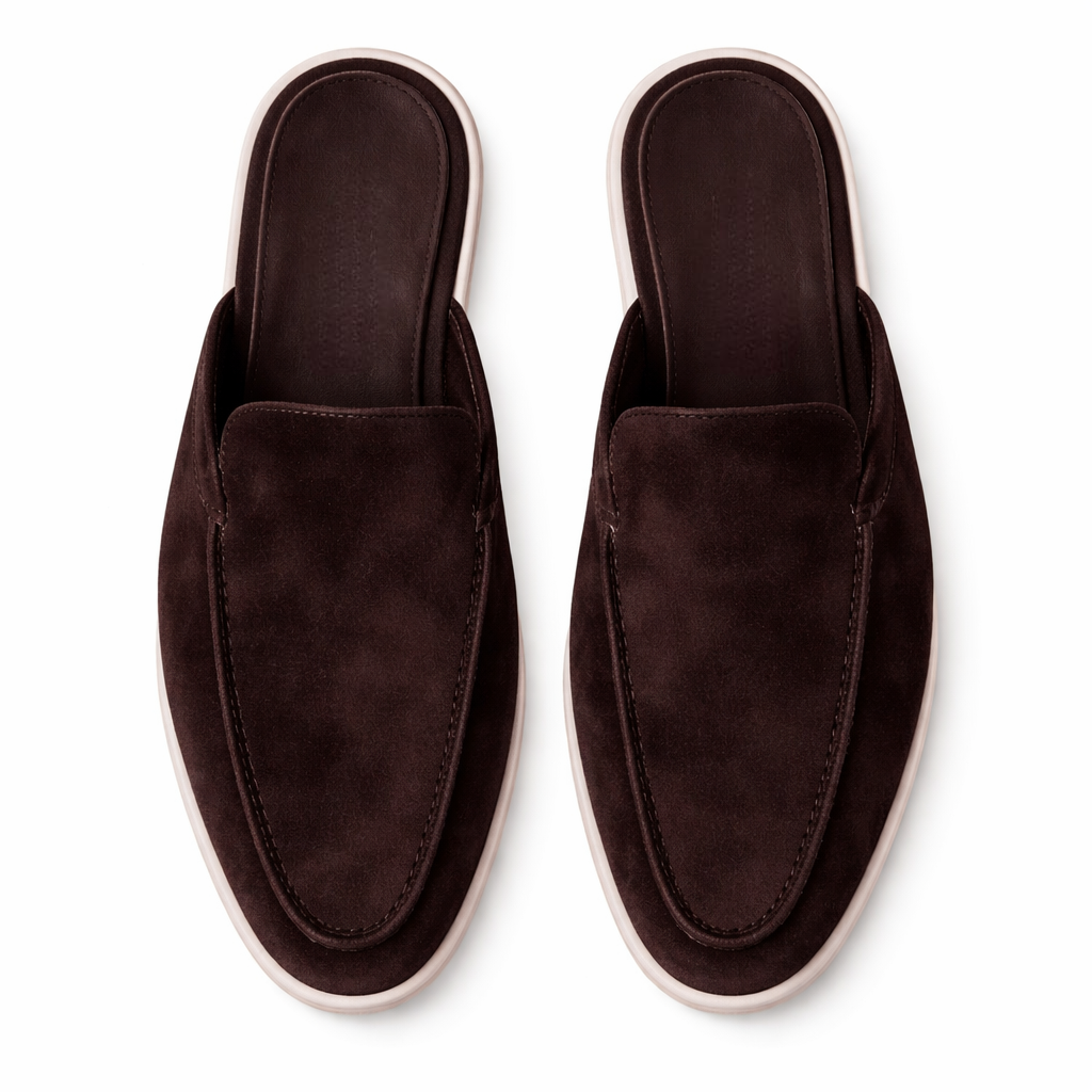 Azure Drift Suede Relaxed Fit Mule