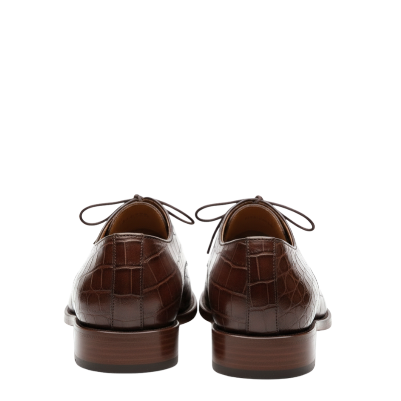 Imperial Croc Texture Italian Derby Shoes
