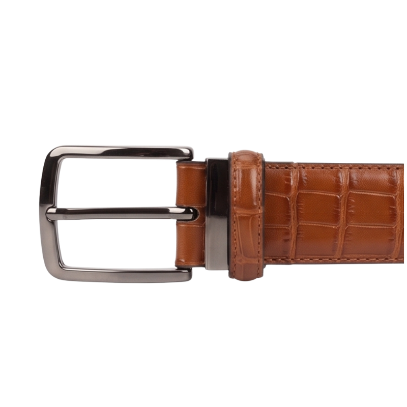 Classic Croc Embossed Genuine Leather Belt