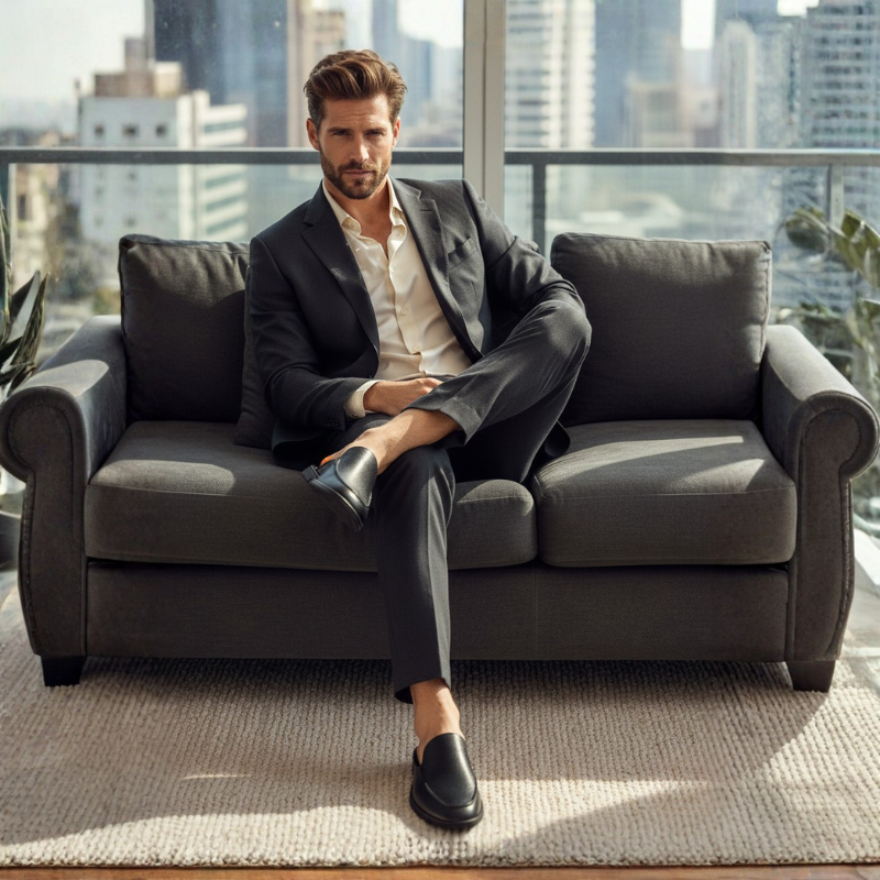 Classic Textured Pebble Leather Mule