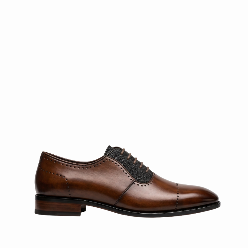 Classic Cap Toe Italian Leather Oxford Shoes