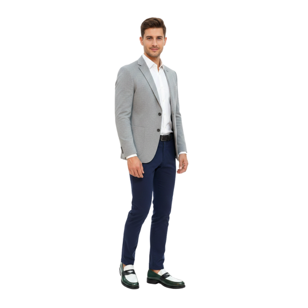 Classic Dual Tone Fusion Loafers With Bold Detailing