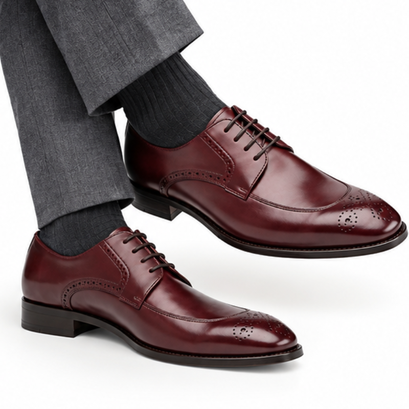 Classic Elegance Leather Brogue Oxford Shoes