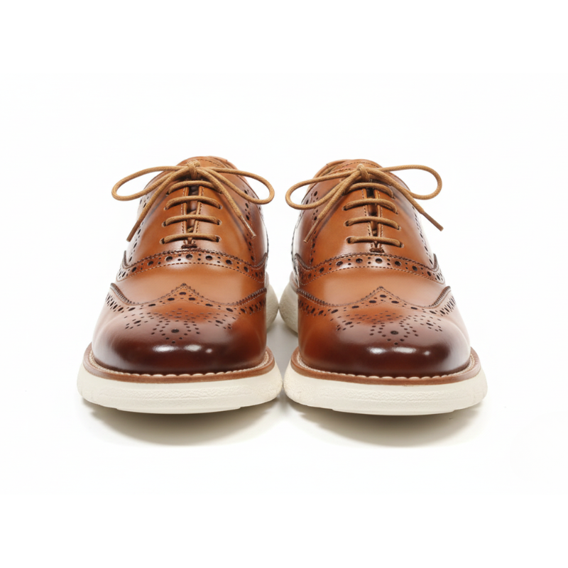 Classic Elegance Leather Wingtip Oxford Shoes