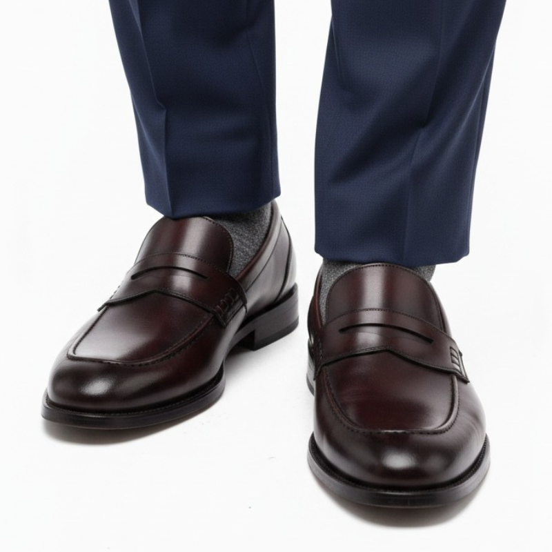 Classic Italian Loafers With Regal Finish