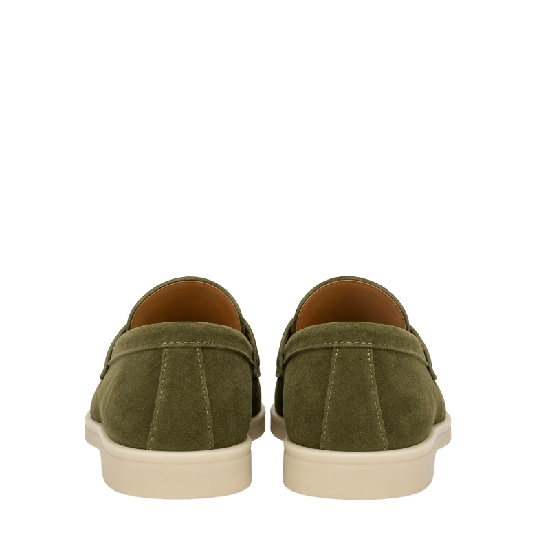 Classic Smooth Suede Craft Flat Sole Penny Loafer