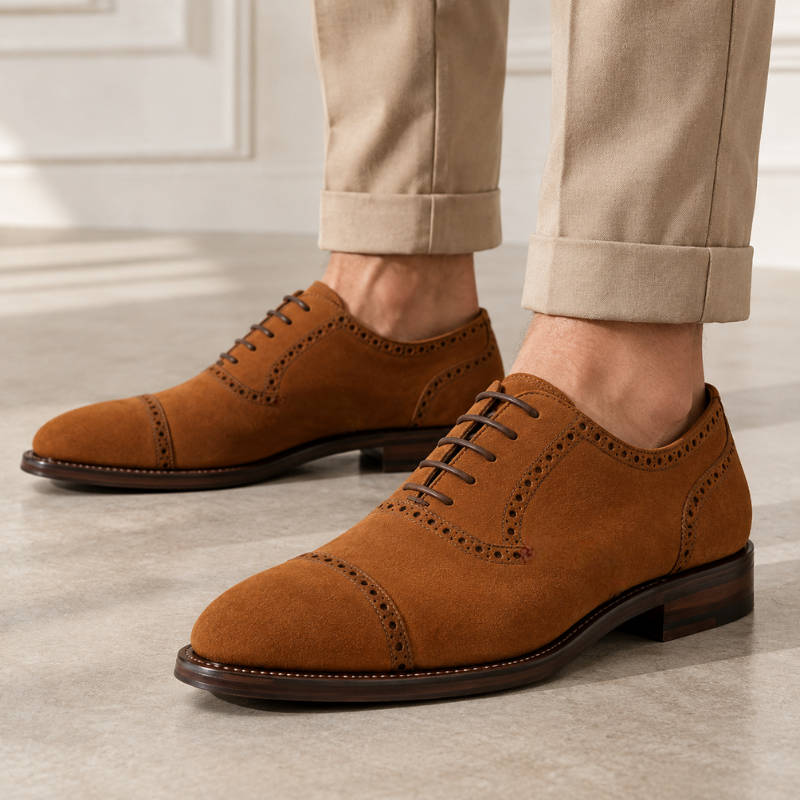 Classic Kai Suede Cap Toe Oxford Shoes