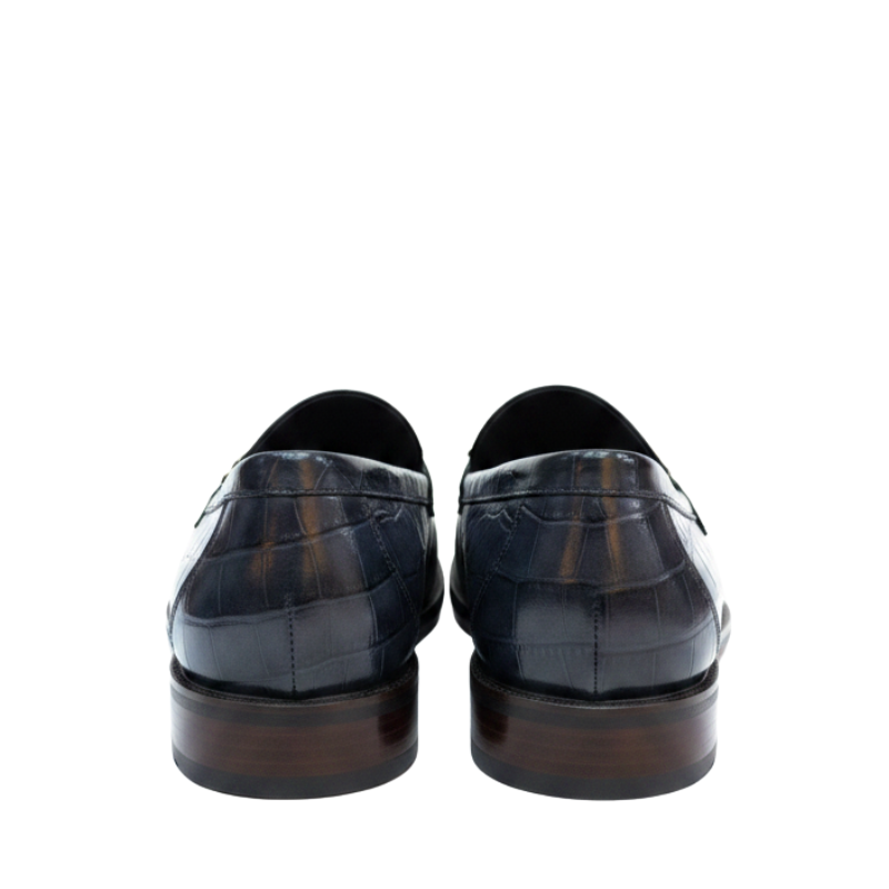 Classic Luxe Crocodile Chain Dress Loafers