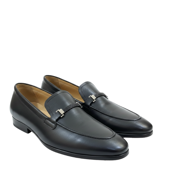 Classic Majesty Crown Braided Bit Leather Loafers