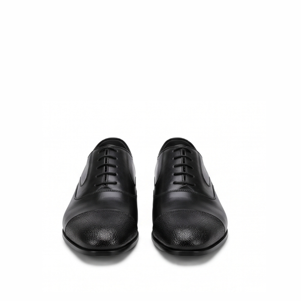 Classic Pebble Cap Dress Oxford Shoes