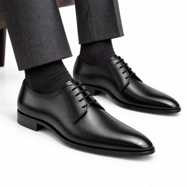 Classic Plain-Toe Derby Shoes