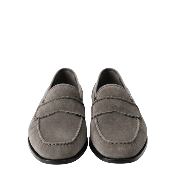 Classic Rounded Toe Suede Loafers with Artisanal Finish