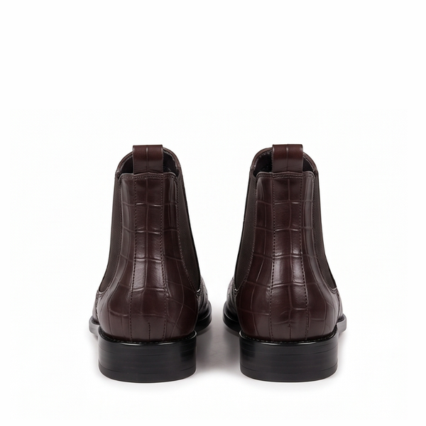 Conrad Croco Leather Chelsea Boots
