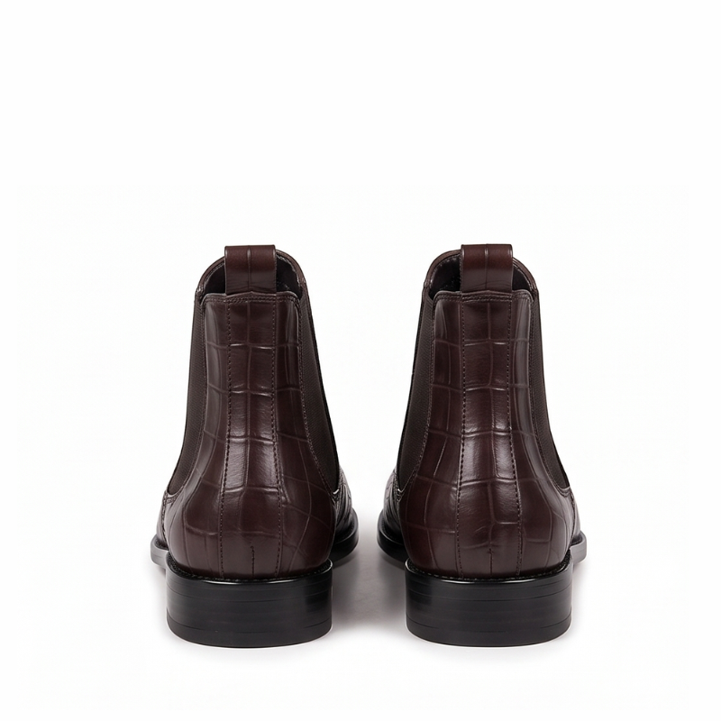 Conrad Croco Leather Chelsea Boots