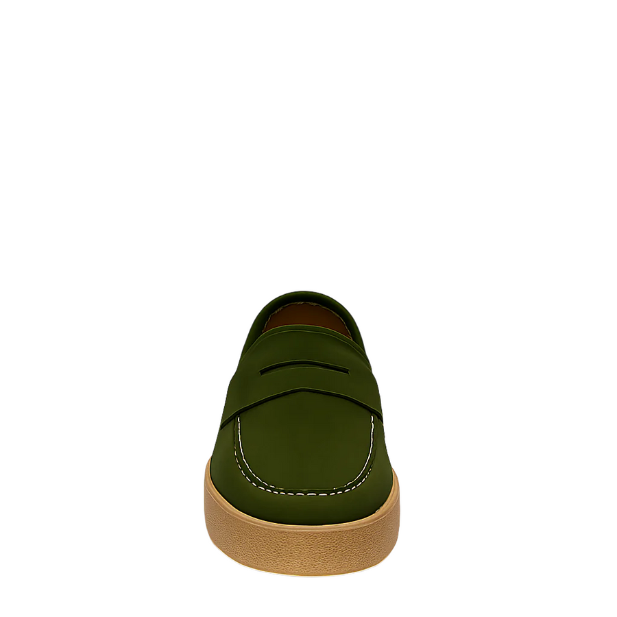 Men Suede Round Toe Loafer Blue