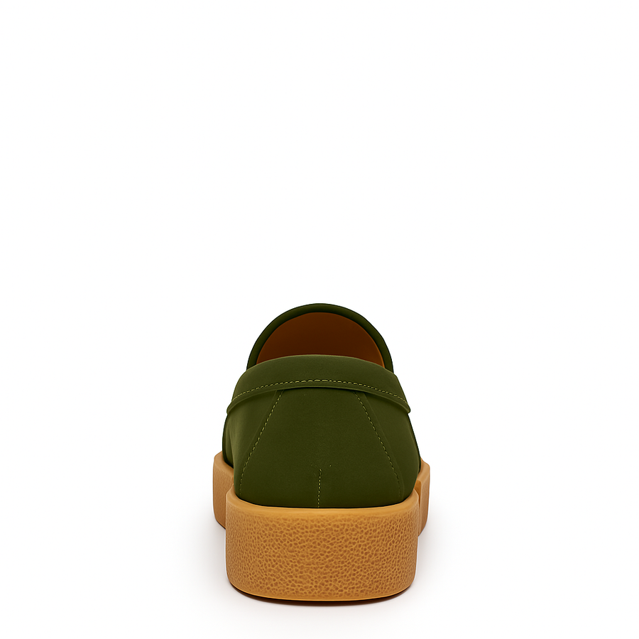 Men Suede Round Toe Loafer Blue