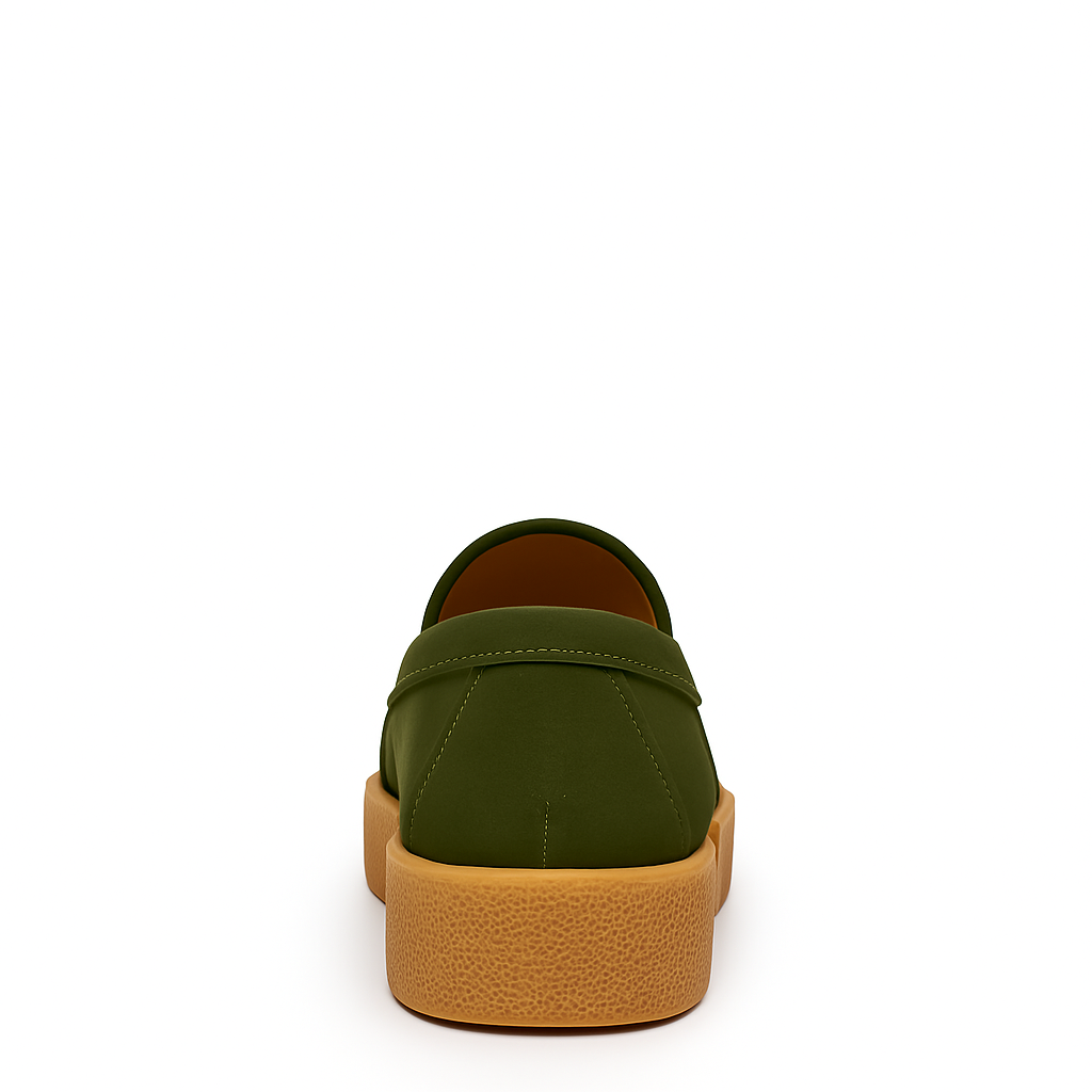 Men Suede Round Toe Loafer Blue