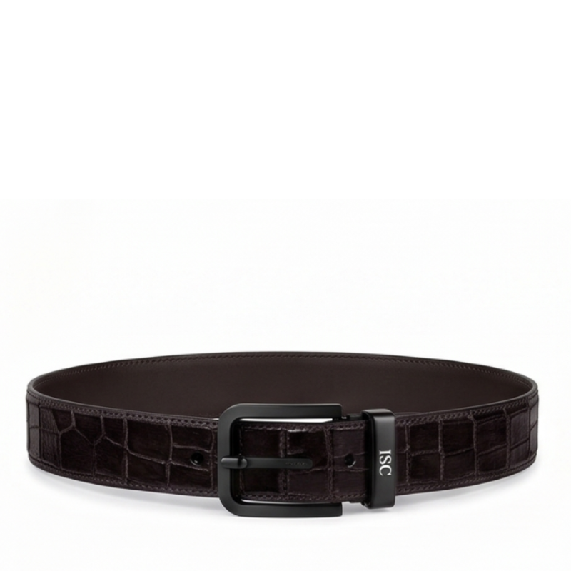 Croc Crest Luxury Leather Belt