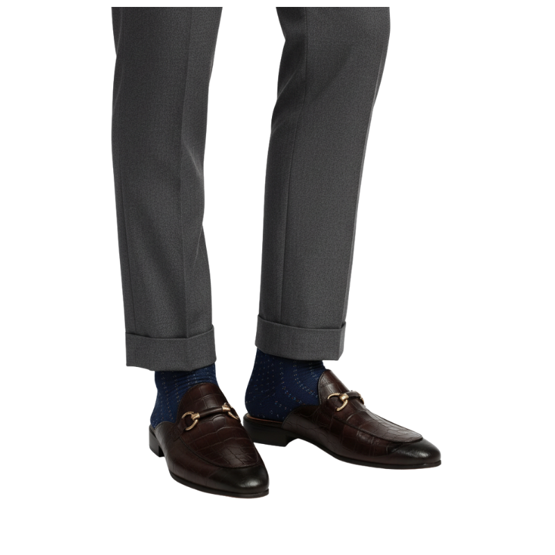 Croc Textured Leather Luxe Fit Mules