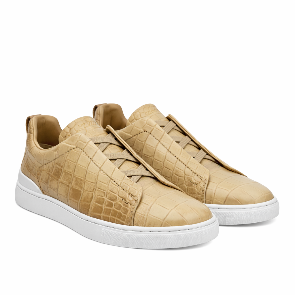 Italian Croc Luxe Cozy Sneaker