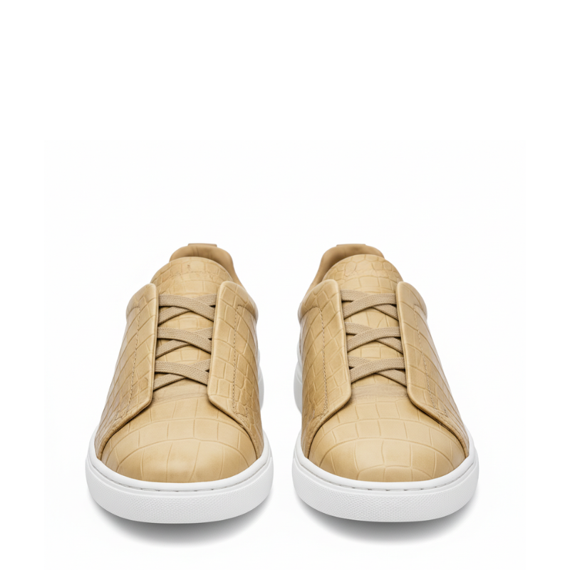 Italian Croc Luxe Cozy Sneaker