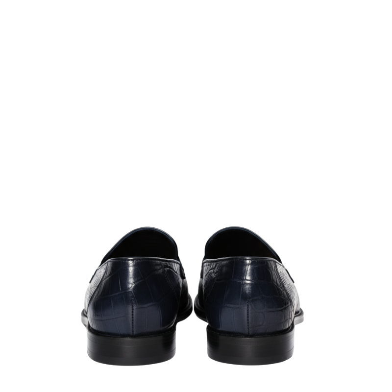 Croc Style Leather Luxe Penny Loafers