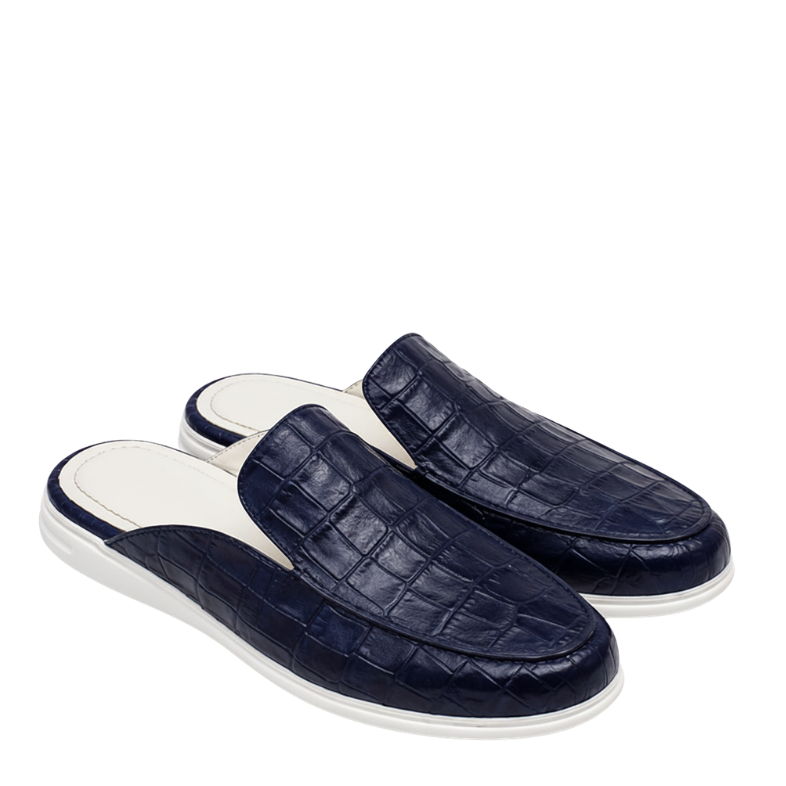 Croc Texture Italian Style Comfort Mule