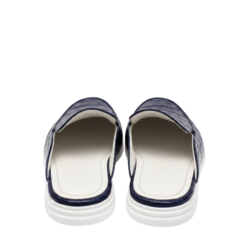 Croc Texture Italian Style Comfort Mule