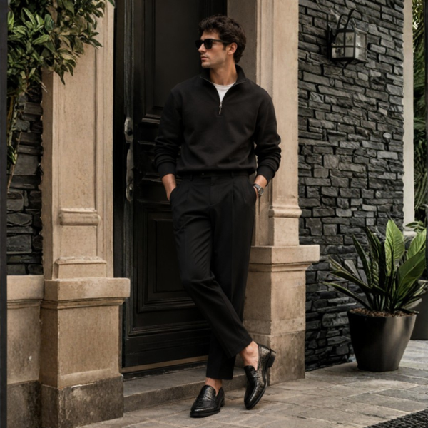 Croc Texture Leather Masterpiece Loafers